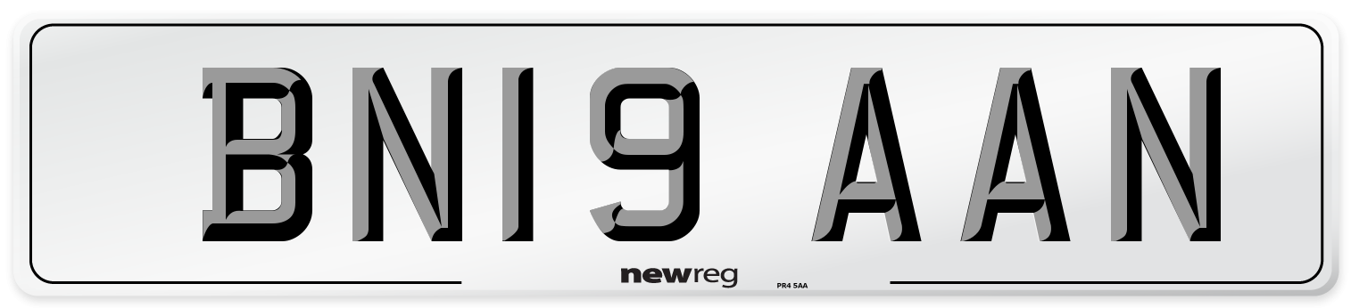 BN19 AAN Number Plate from New Reg